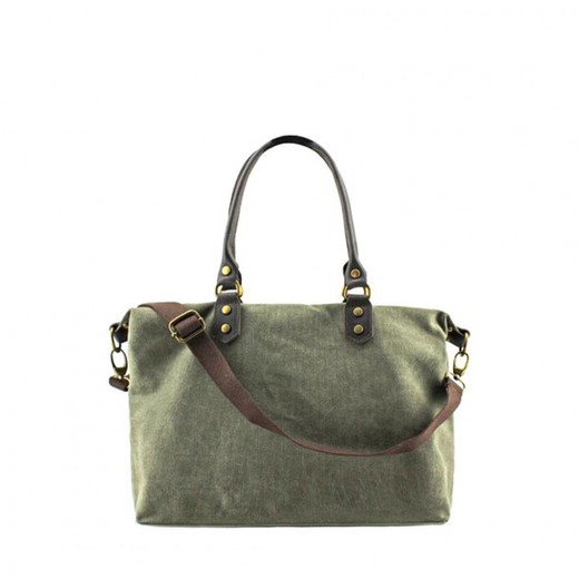 Bolso Tipo Saco De Lona Personalizable Verde Khaki