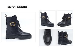 MARA - Botas militares pretas com plataforma