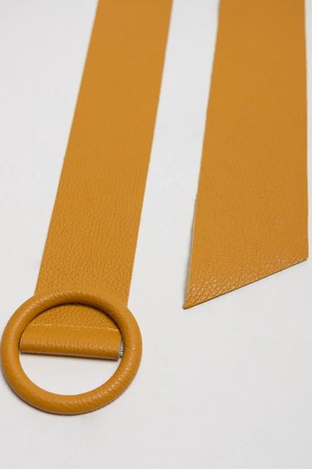 Cintura Basic In Pelle Per Donna Senape