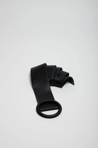 Ceinture En Cuir Basique Pour Femme Noir