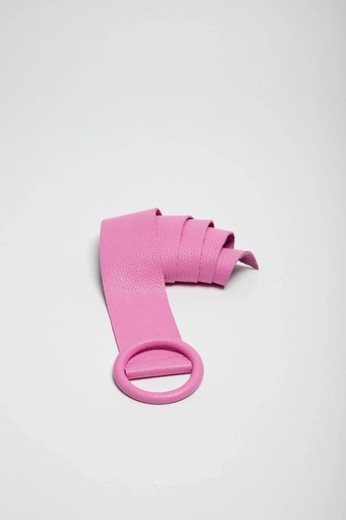 Cinturón De Piel Basic Para Mujer Rosa