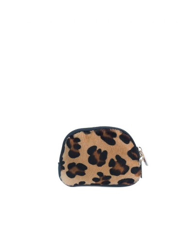 Bolsa de couro com estampa animal print leopardo