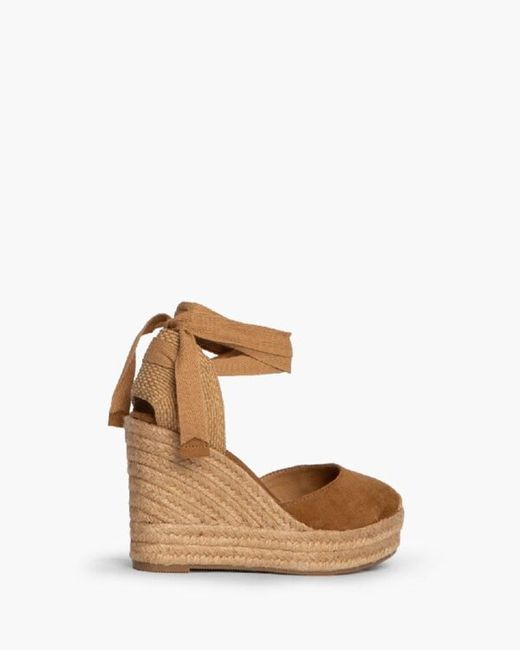 Espadrille Avec Compensée Bergi Camel marque Corina REF M4298