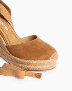 Espadrille Avec Compensée Bergi Camel marque Corina REF M4298