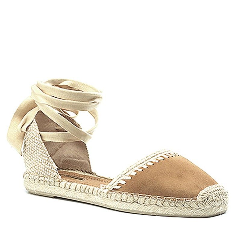 Zapatos Cintas Alpargatas Alpargata Plana Tipo Valenciana Verde