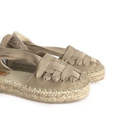 Alpargata Plana Tipo Valenciana Beige