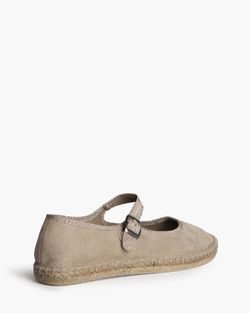 Sapatilhas de bailarina com sola em juta bege e fivela  Marca Corina REF. M6360