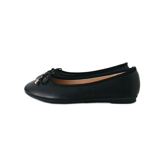 Bailarina Plana Con Lazos Para Mujer Negro