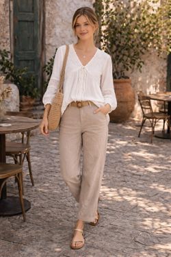 Chemisier en dentelle blanche