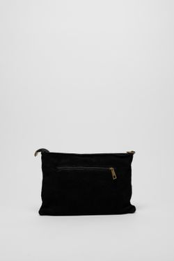 Borsa A Spalla In Pelle Con Borchie Oro Nera