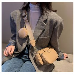 Bolsa Crossbody Bege 3 Peças