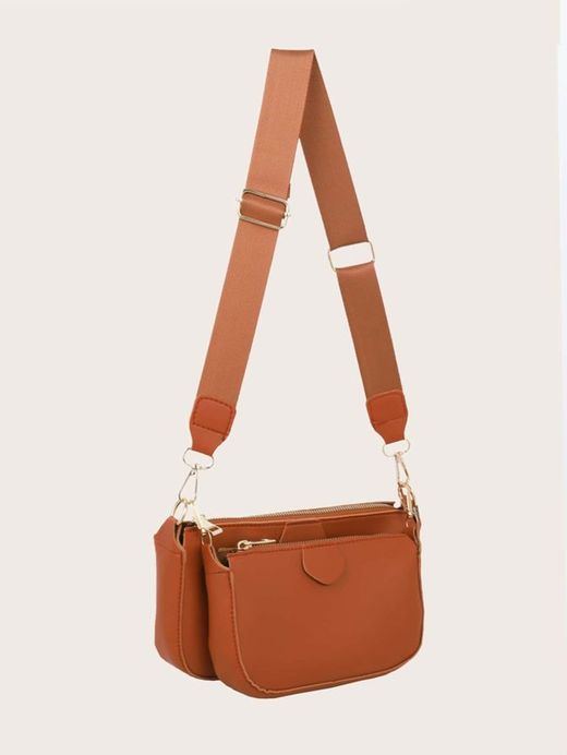 Bolso Bandolera 3 Piezas Camel