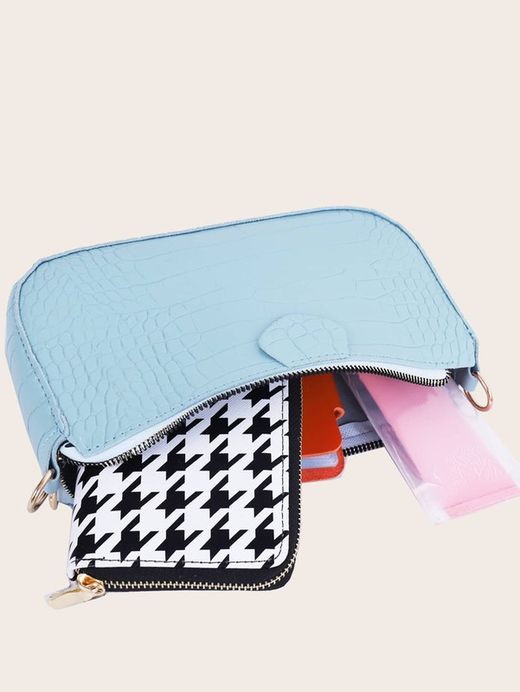 Sac Bandoulière 3 Pièces Bleu Clair