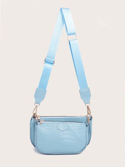 Sac Bandoulière 3 Pièces Bleu Clair