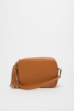 Bolso Bandolera Aries De Piel Camel