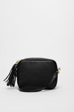 Borsa a tracolla Aries in pelle nera