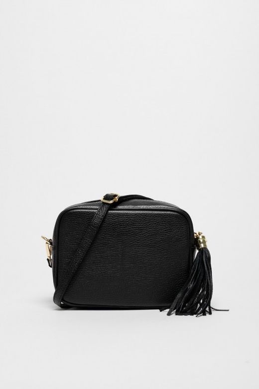 Borsa a tracolla Aries in pelle nera