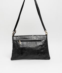 Sac à bandoulière en cuir noir