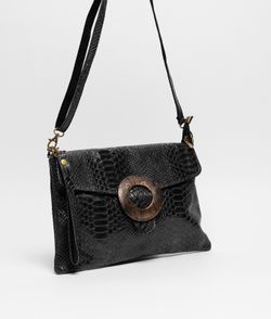 Sac à bandoulière en cuir noir
