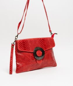 Bolso Bandolera de Piel Rojo