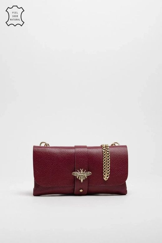Bolso Bandolera Mini Abeja Granate