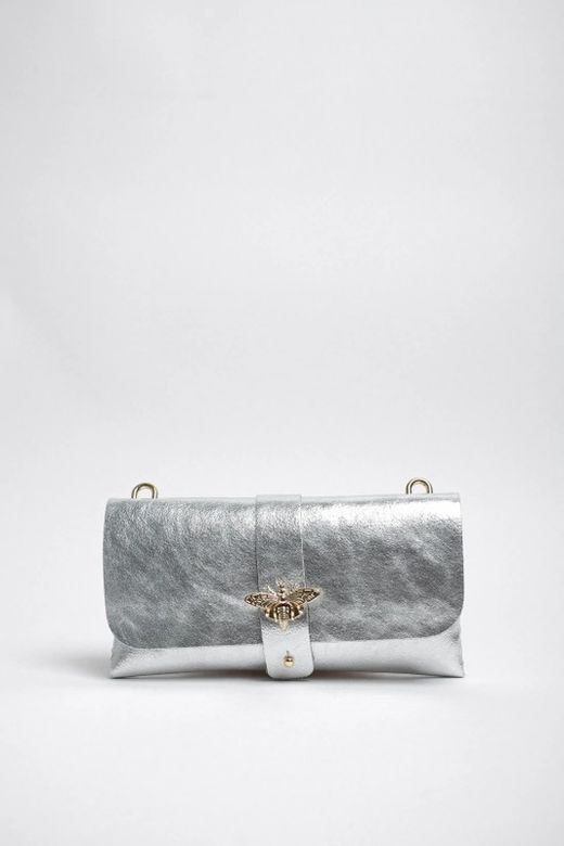 Bolso Bandolera Mini Abeja Plata