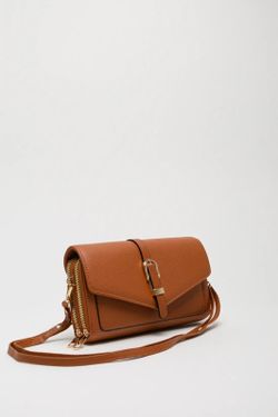 Bolso Bandolera Tipo Monedero Camel