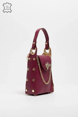 Bolso De Bandolera Y Mano Abeja Burdeos