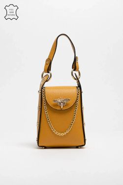 Sac bandoulière et main Abeille moutarde