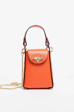 Bolso De Bandolera Y Mano Abeja Naranja