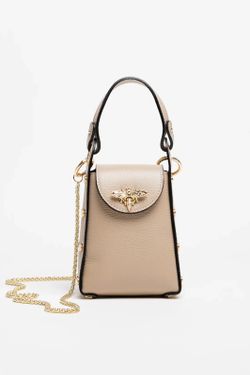 Bolso De Bandolera Y Mano Abeja Beige