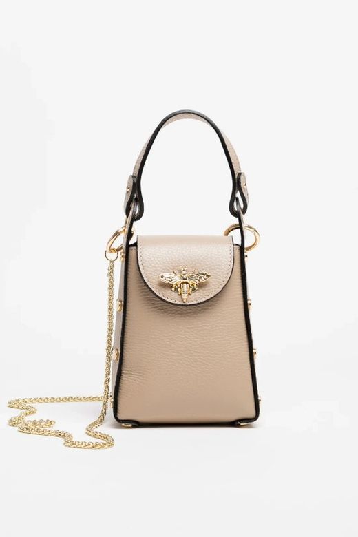 Bolso De Bandolera Y Mano Abeja Beige