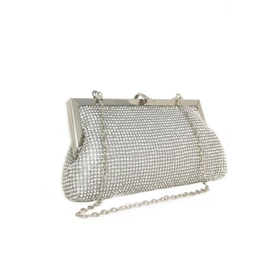Bolso De Fiesta Diamant Plateado