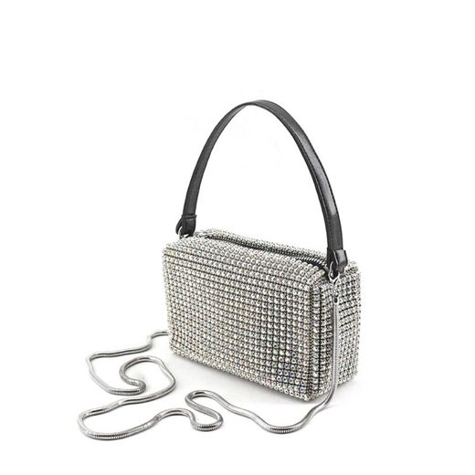 Bolso De Fiesta Glitter Plateado