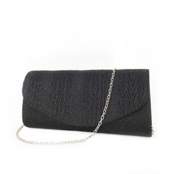 Bolso De Mano Con Cadena Negro