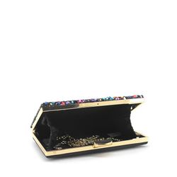 Bolso Fiesta Pedrería Multicolor - Negro