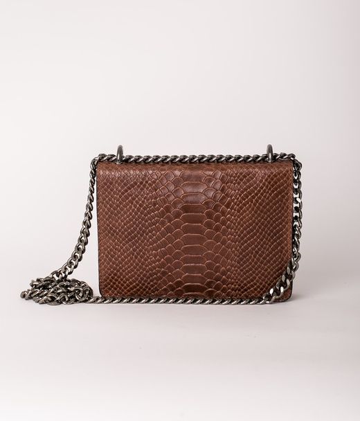 Borsa marrone scuro grigia