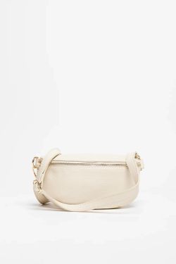 Bolsa de cinto de couro bege