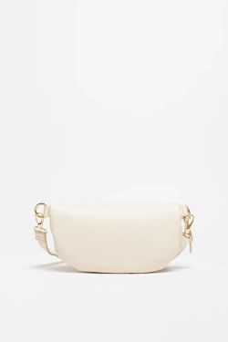 Bolsa de cinto de couro bege