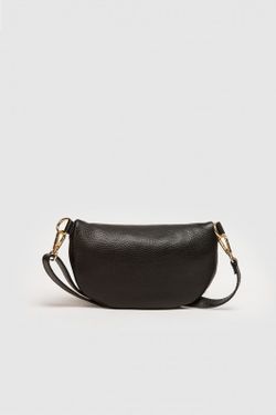 Bolso Riñonera de Piel Negro