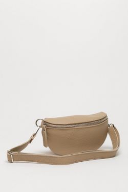 Bolsa Cinto de Couro Taupe