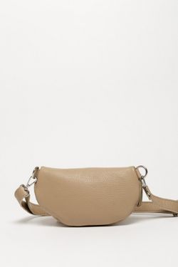 Bolsa Cinto de Couro Taupe