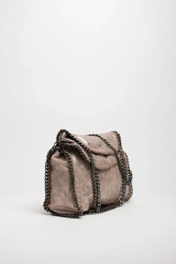 Borsa Shopper Con Catene Tan