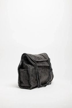 Borsa Shopper Con Catene Grigie