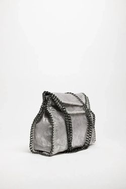 Sac Shopper Avec Chaînes En Argent