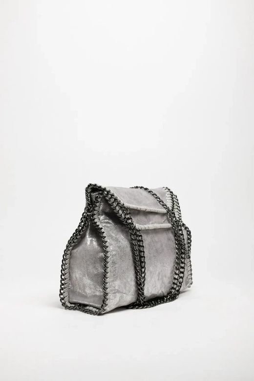 Sac Shopper Avec Chaînes En Argent