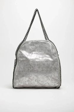 Sac Shopper Avec Chaînes En Argent