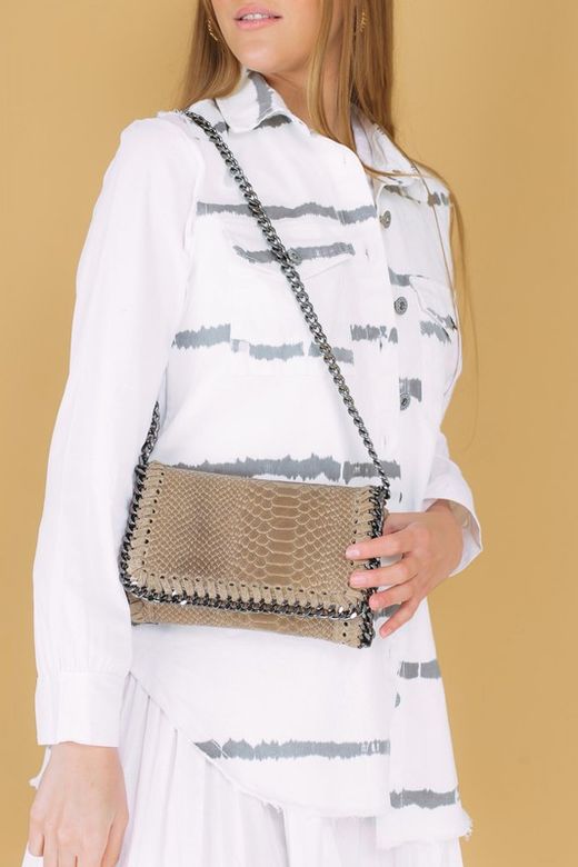 Borsa Stella Stampa Beige