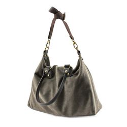 Bolso Tipo Saco De Lona Personalizable Café