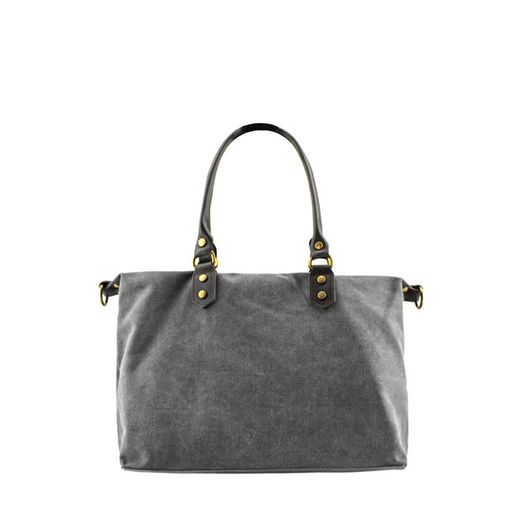 Bolso Tipo Saco De Lona Personalizable Gris
